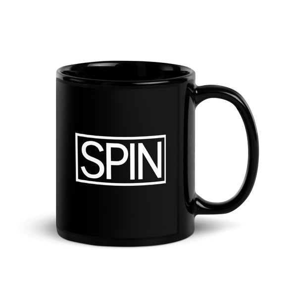 Black Glossy Mug, SPIN Logo