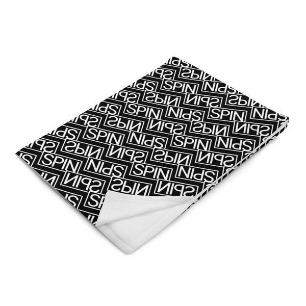 Throw Blanket, SPIN Logo Zigzag Pattern