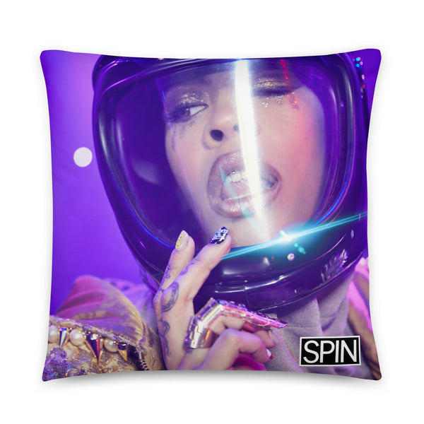 Reversible Throw Pillow, "Cover", RICO NASTY X SPIN Cover Series