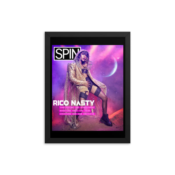 Framed Matte Paper Giclée Poster, Rico Nasty x SPIN Cover Series