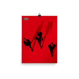 Matte Paper Giclée Print Poster, Red Shadows, RÜFÜS DU SOL x SPIN Cover Series