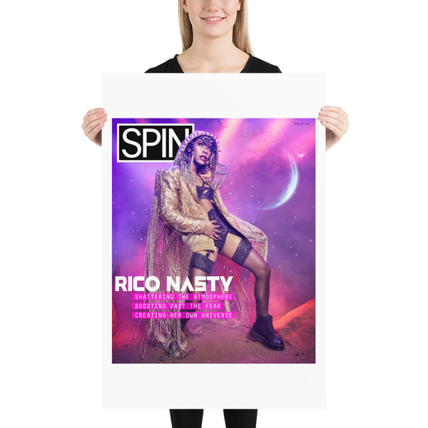 Matte Paper Giclée Poster, Rico Nasty x SPIN Cover Series