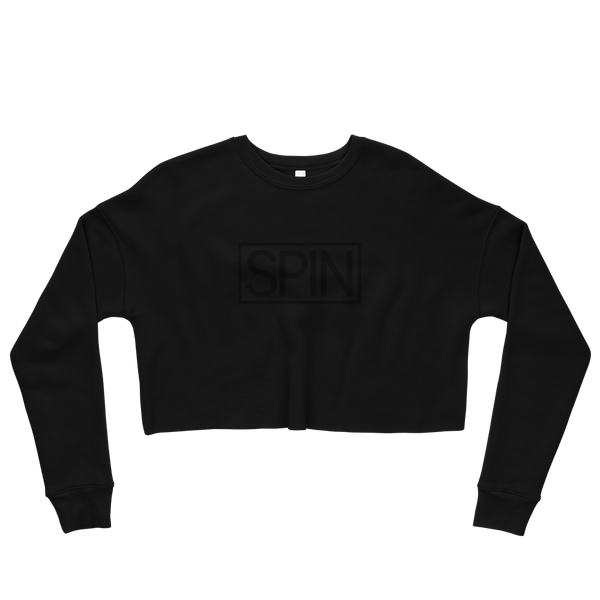 Crop Sweatshirt, Black Edition SPIN Logo