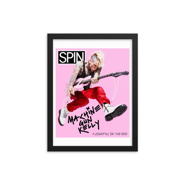 Framed Premium Luster Photo Paper Poster, Machine Gun Kelly SPIN Cover Series