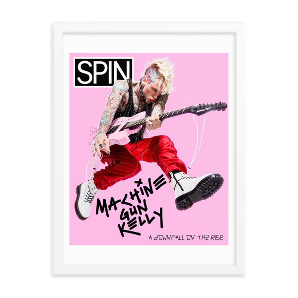 Framed Premium Luster Photo Paper Poster, Machine Gun Kelly SPIN Cover Series