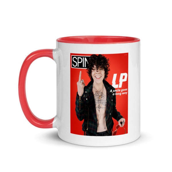 Ceramic Mug with Red Interior, LP x SPIN Cover Series